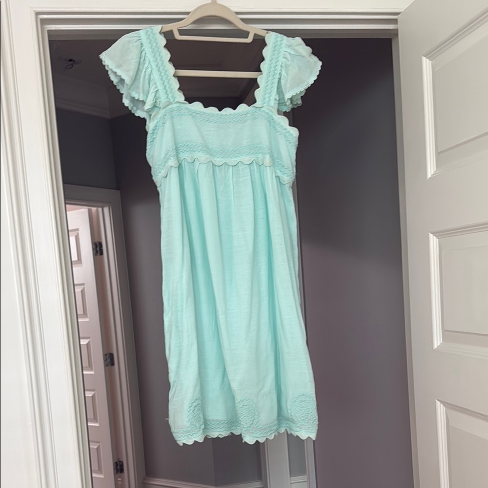 J. Marie Light Blue Scalloped Dress